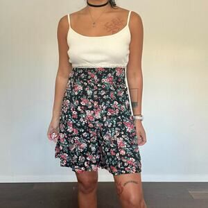 90s floral mini dress